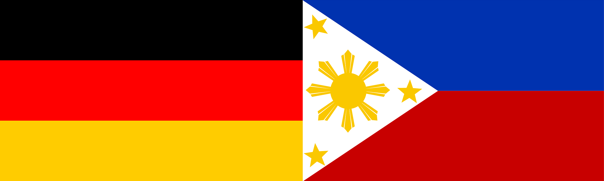 germany-philippin Flagge